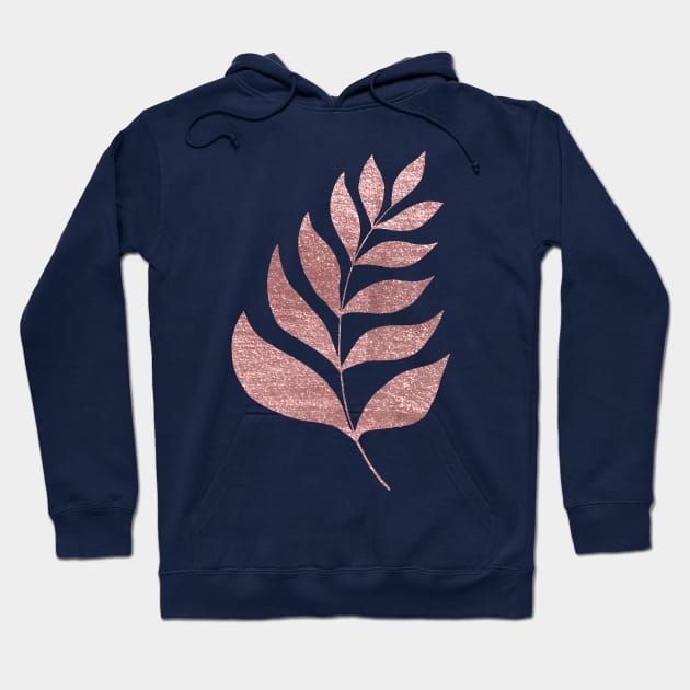 Simple branch - rose gold Hoodie by wackapacka